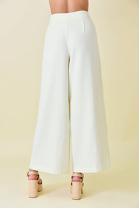 Francis Front Pleat Tailored Pant or Strapless Woven Side Slit Top -OLIVE or IVORY