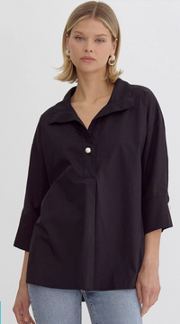 Kay Pearl Button Top
