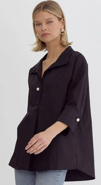 Kay Pearl Button Top