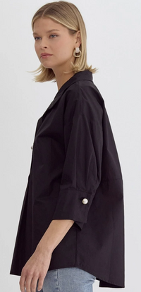 Kay Pearl Button Top