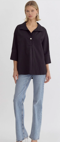 Kay Pearl Button Top