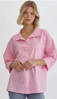 Kay Pearl Button Top