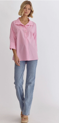 Kay Pearl Button Top