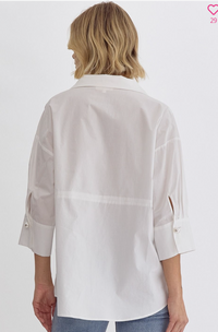 Kay Pearl Button Top