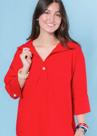 Kay Pearl Button Top