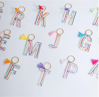 Acrylic Initial Keychain Collection | Clean Lines