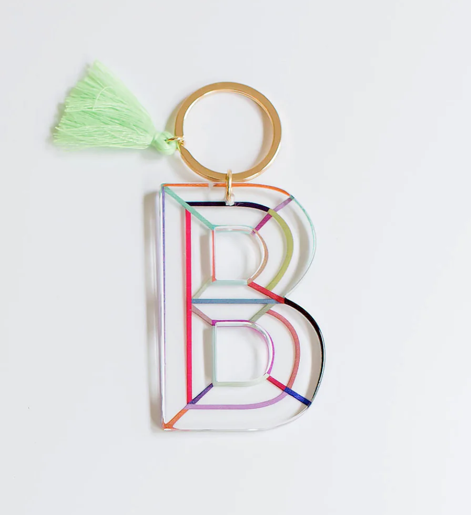 Acrylic Initial Keychain Collection | Clean Lines