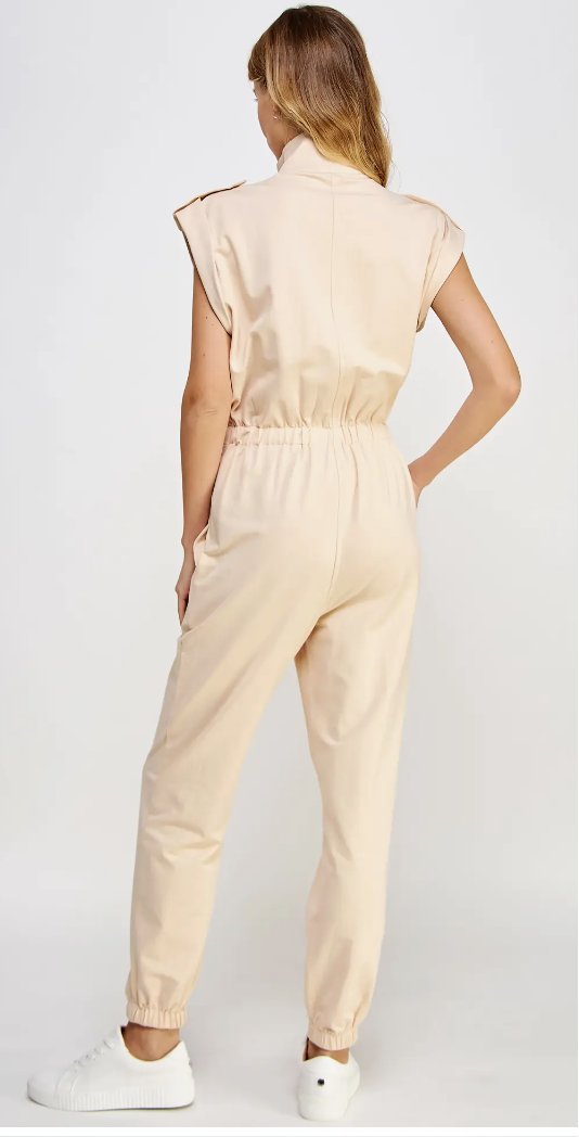 Kyra Sleeveless Utility Jumpsuit with Pockets Lime Medium 6 10