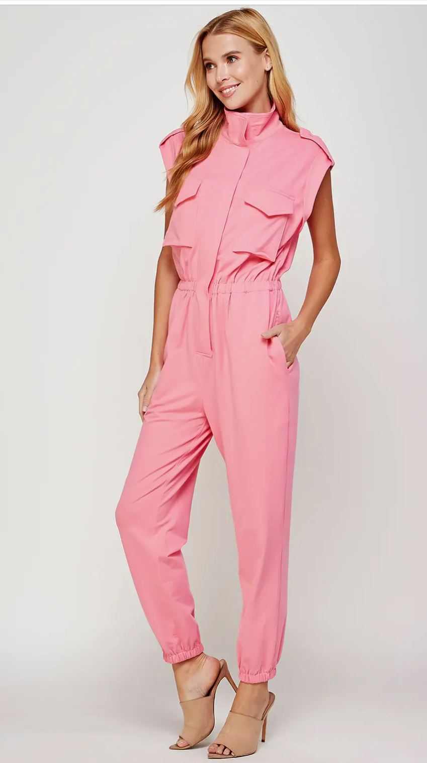 Kyra  Sleeveless Utility  Jumpsuit with Pockets