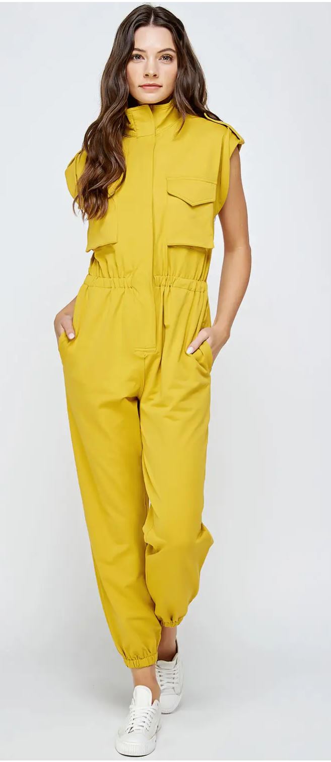Kyra  Sleeveless Utility  Jumpsuit with Pockets