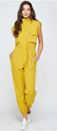 Kyra  Sleeveless Utility  Jumpsuit with Pockets
