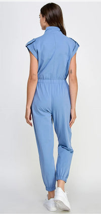Kyra  Sleeveless Utility  Jumpsuit with Pockets