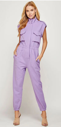Kyra  Sleeveless Utility  Jumpsuit with Pockets