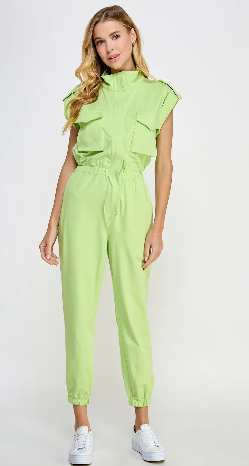 Kyra  Sleeveless Utility  Jumpsuit with Pockets