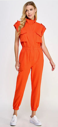 Kyra  Sleeveless Utility  Jumpsuit with Pockets