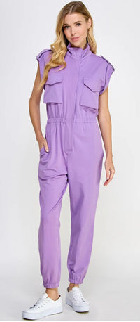 Kyra  Sleeveless Utility  Jumpsuit with Pockets