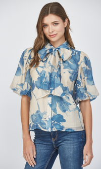 Dawn Neck Tie Sleeve Blouse