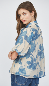 Dawn Neck Tie Sleeve Blouse
