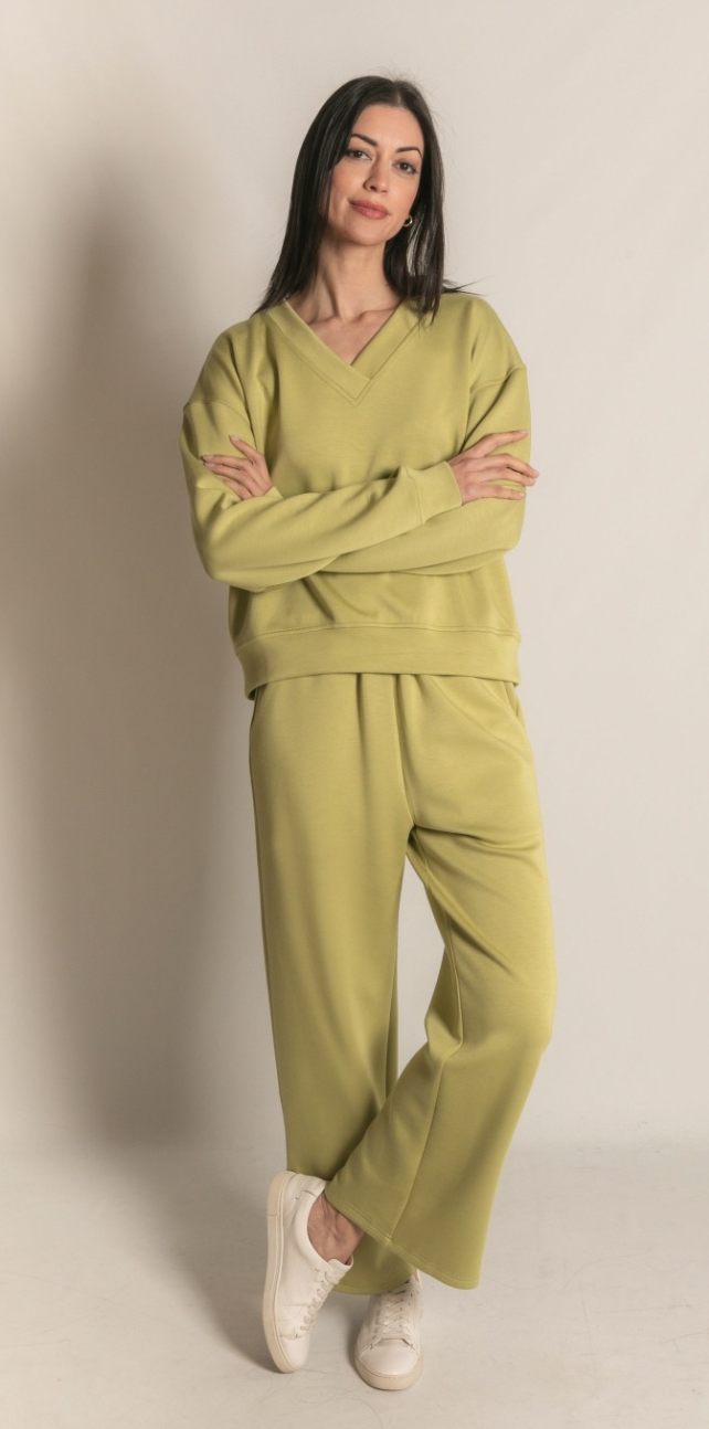 P. CILL Butter Modal V-Neck Pullover Top