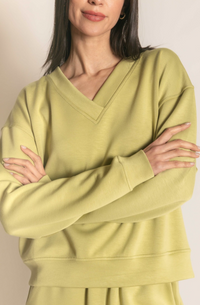P. CILL Butter Modal V-Neck Pullover Top