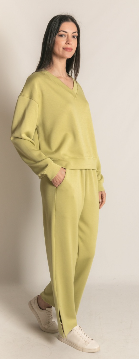 P. CILL Butter Modal V-Neck Pullover Top