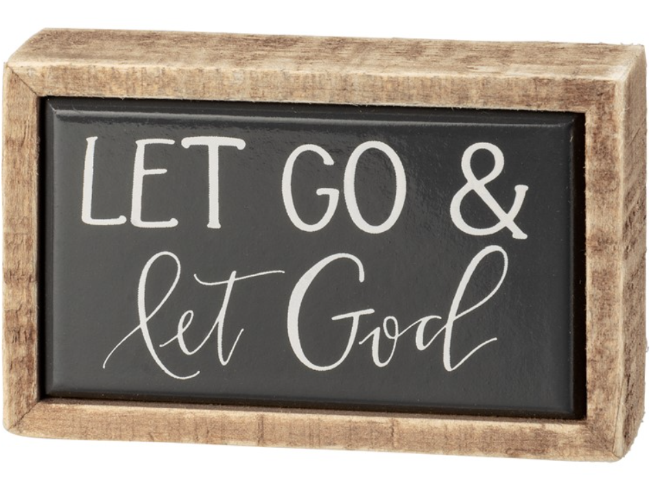 Let Go & Let God Box Sign Mini