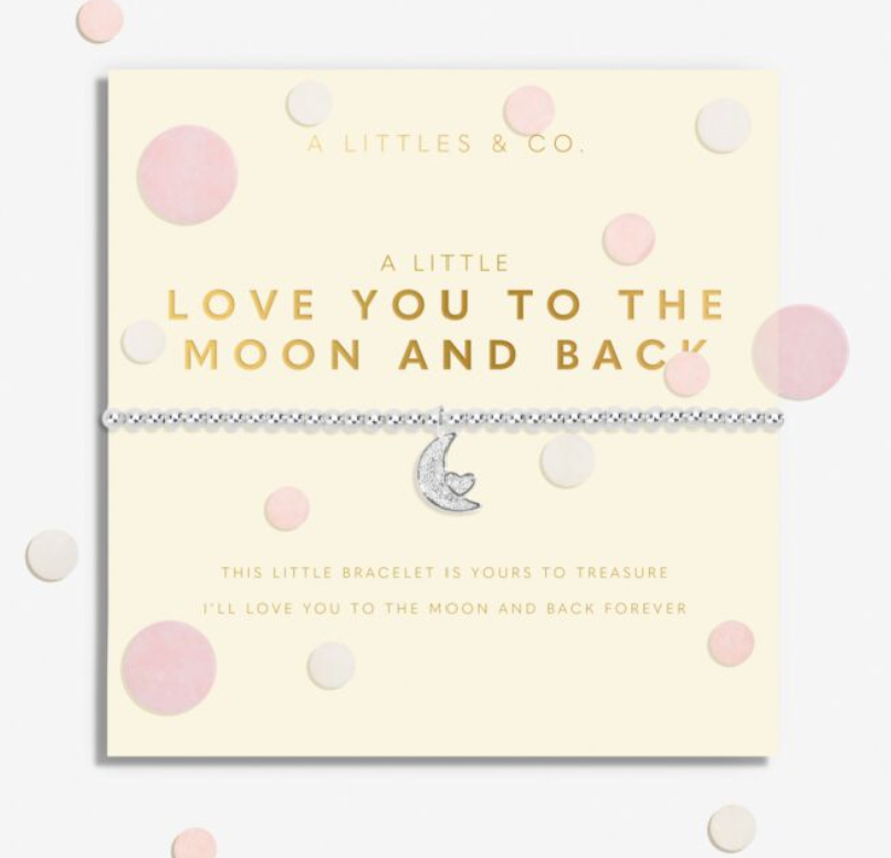 Confetti A Little 'Love You To The Moon And Back' Bracelet In Silver Plating