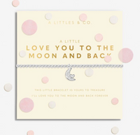 Confetti A Little 'Love You To The Moon And Back' Bracelet In Silver Plating