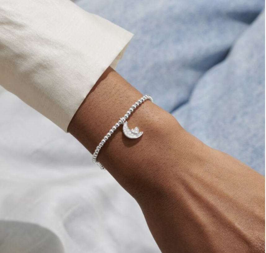 Confetti A Little 'Love You To The Moon And Back' Bracelet In Silver Plating