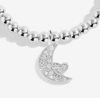 Confetti A Little 'Love You To The Moon And Back' Bracelet In Silver Plating