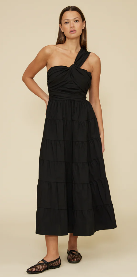 Christy Poplin Black Dress
