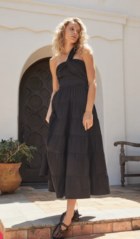 Christy Poplin Black Dress