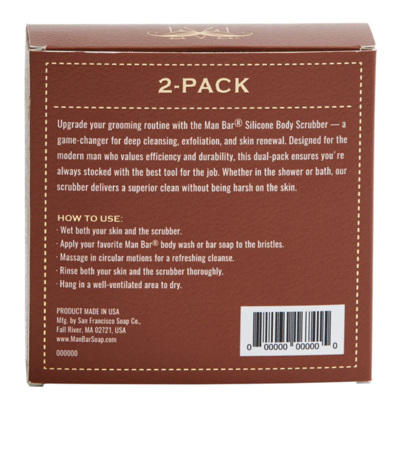 Man Bar 2-Pack Body Scrubbers