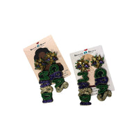 Fleur de Lis Sparkle Seed Bead Earrings