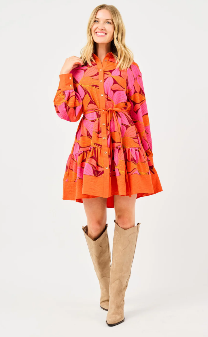 Dress Maya Glow Over - Fire