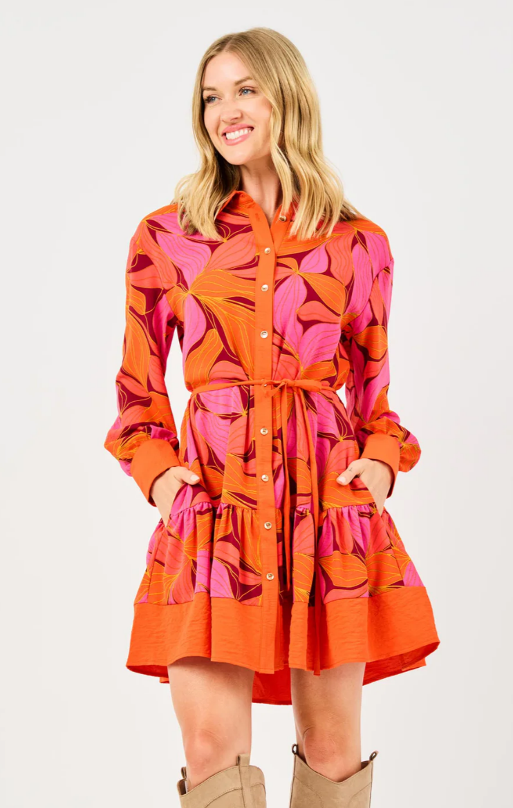 Dress Maya Glow Over - Fire