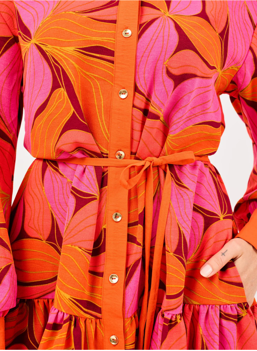 Dress Maya Glow Over - Fire