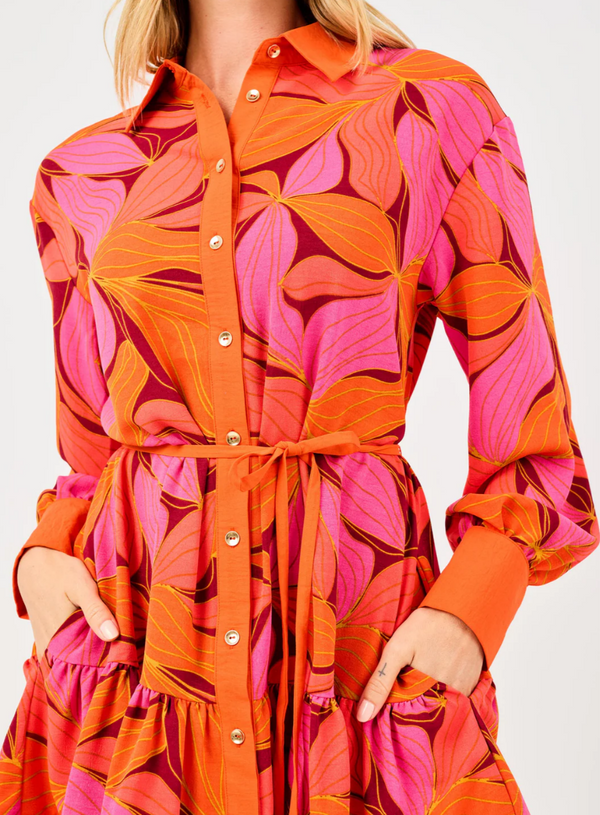 Dress Maya Glow Over - Fire