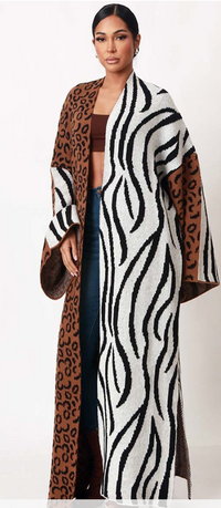 Zoe Mixed Animal Print Cardigan