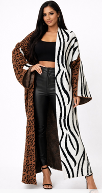 Zoe Mixed Animal Print Cardigan