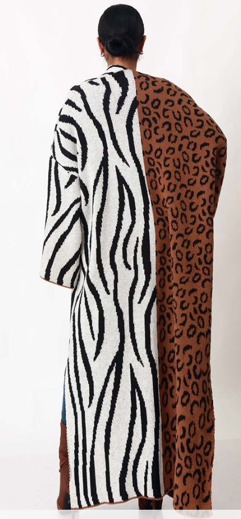 Zoe Mixed Animal Print Cardigan