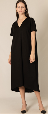 P Cill  V-Neck Midi Dress