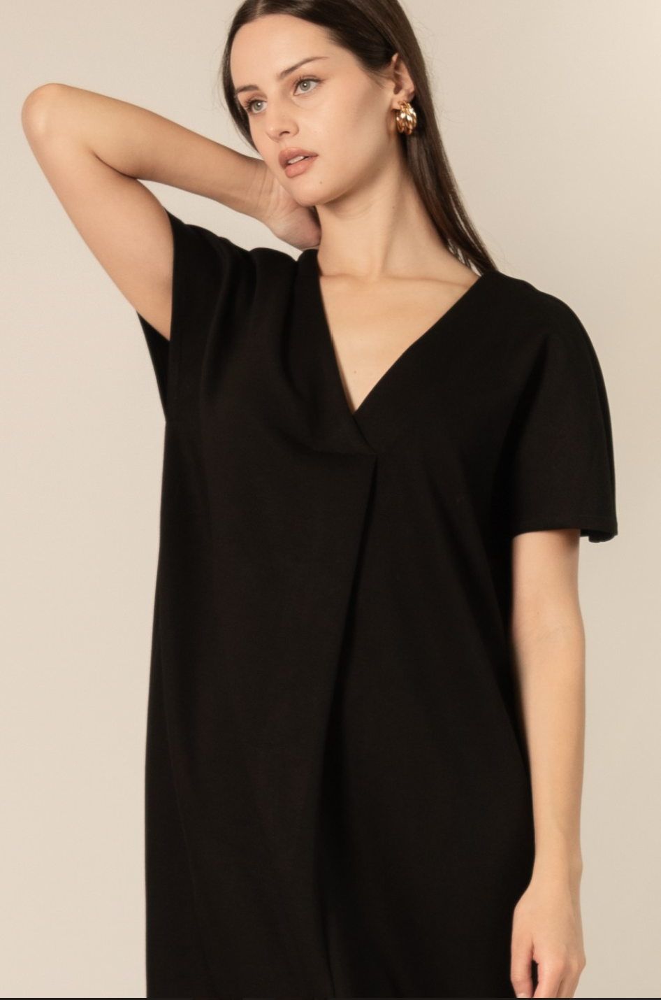 P Cill  V-Neck Midi Dress