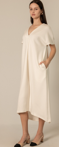 P Cill  V-Neck Midi Dress