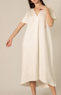 P Cill  V-Neck Midi Dress