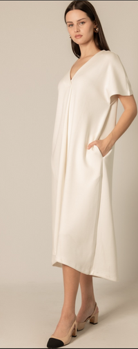 P Cill  V-Neck Midi Dress