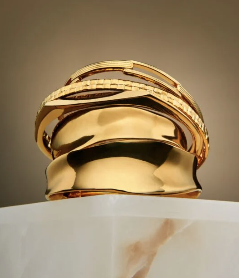 Molten Luxe Waterproof Gold Bangle