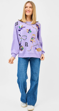 sarah mardi gras icons sweatshirt