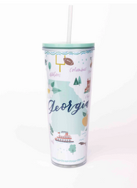 Mary Square Square Pillow or Straw Tumbler | Georgia