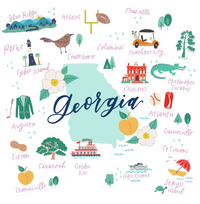 Mary Square Square Pillow or Straw Tumbler | Georgia
